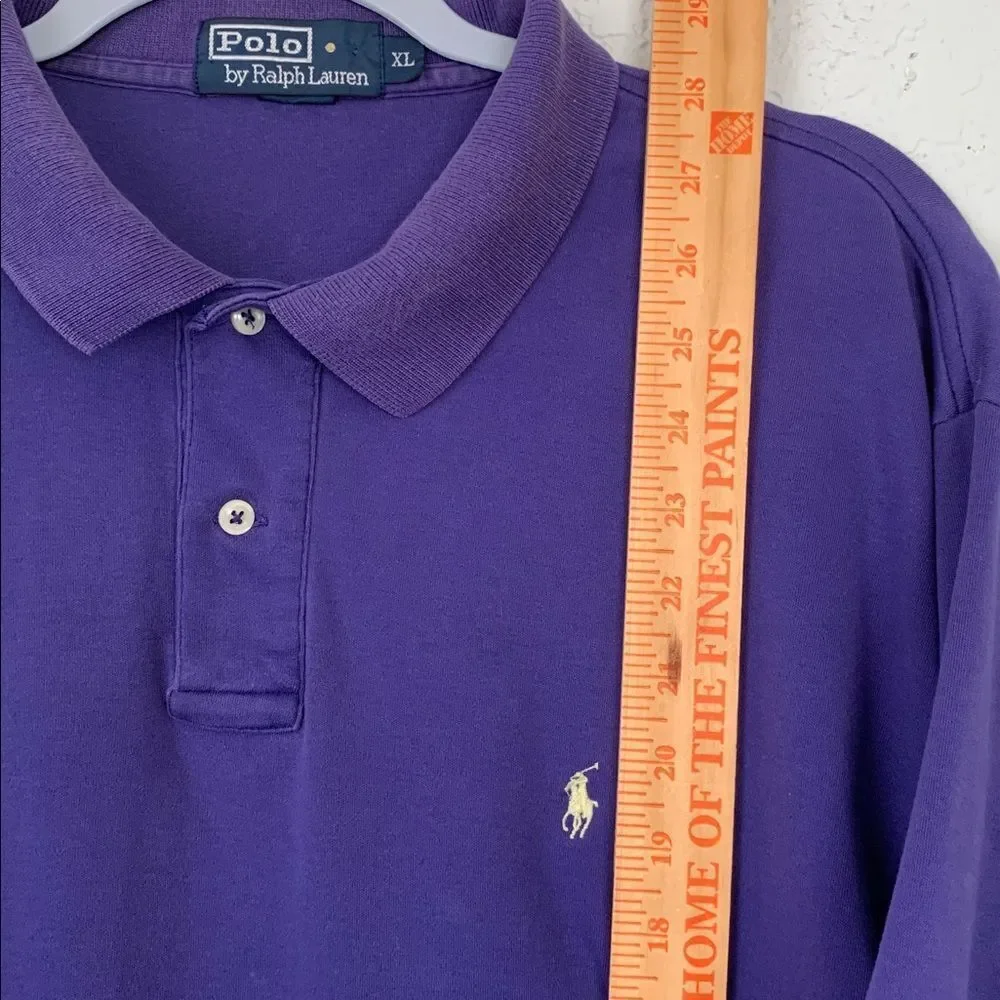 Polo by Ralph Lauren Men's Cotton Polo Shirt in Deep Purple Size XL